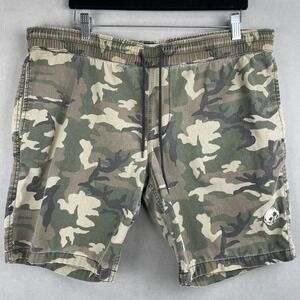 Tropicalia Mens Camouflage Hybrid Shorts Green Camo Drawstring Beach Surf Hip 34